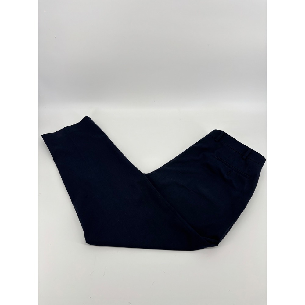 Lauren Ralph Lauren Mens Navy Blue Flat Front Stretch Dress Pants 36W x 32L